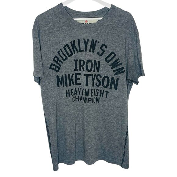Roots Of Fight Iron Mike Tyson Brooklyn Own 1986 Boxing T-Shirt Mens Large Gray - Picture 1 of 4